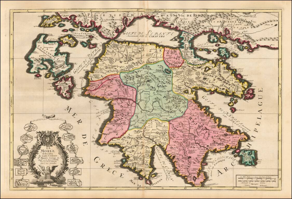 La Moree Et les Isles de Zante, Cefalonie, Ste. Maure, Cerigo, &c