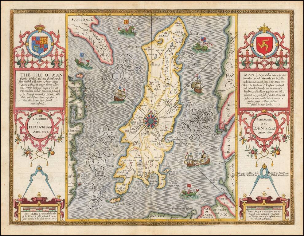 Isle of Man Exactly described, and the several Parish:shes divided, with every Towne, Village, Bay, Creke, and River therein conteyned . . . 1595