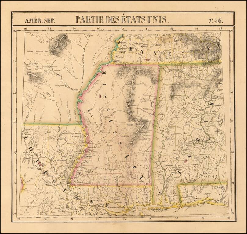 [Alabama, Mississippi, Arkansas, Louisiana and part of Tennessee and Western Florida]  Amer. Sep. No. 56 Partie des États Unis