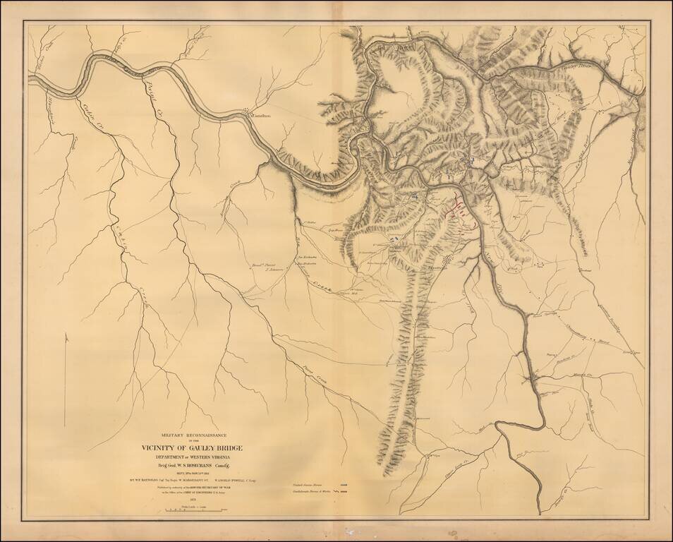 Military reconnaissance in the vicinity of Gauley Bridge, Department of Western Virginia, Brig. Gen'l W.S. Rosecrans, Comd'g., Sept. 11th to Nov. 15th, 1861
