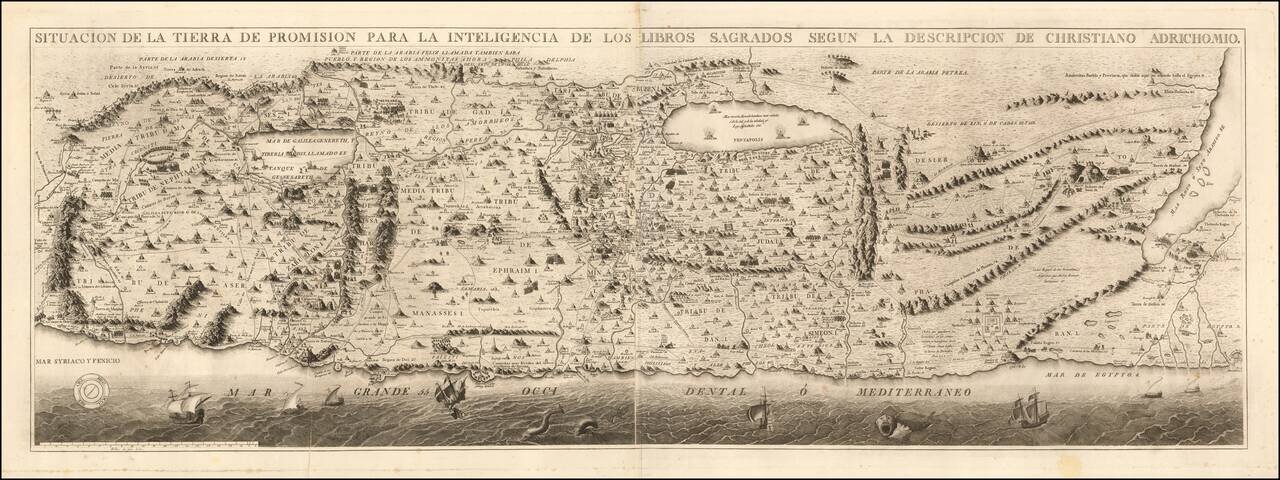 Situacion De La Tierra De Promision Para La Inteligencia De Los Libros Sagrados Segun La Descripcion De Christiano Adrichomio