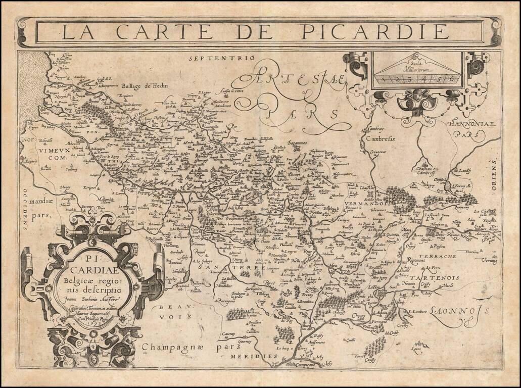 La Carte de Picardie |  Picardie Belgicae regionis descriptio . . . .1592