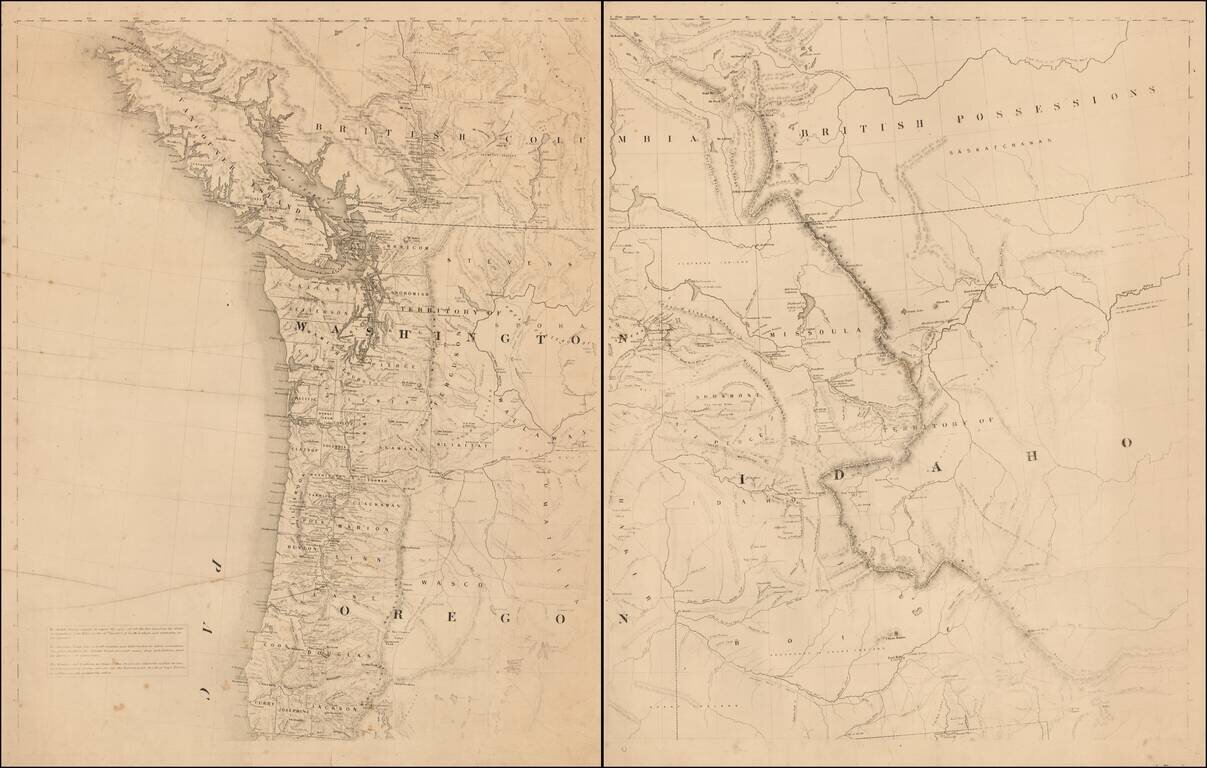 (Nothern Half) [Bancroft's Map of the Pacific States]