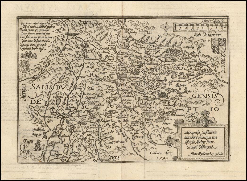 Salisburgensis Jurisdictionis locorumque vicinorum vera descriptio Auctore Marco Secznagel Salisburgense . . .  1590
