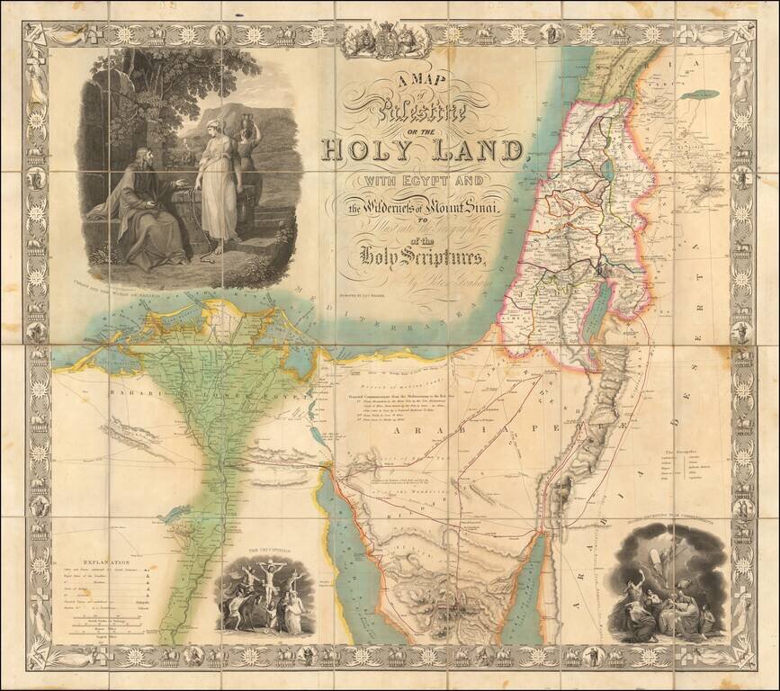 A Map of Palestine or the Holy Land with Egypt and the Wilderness of Mount Sinai . . .