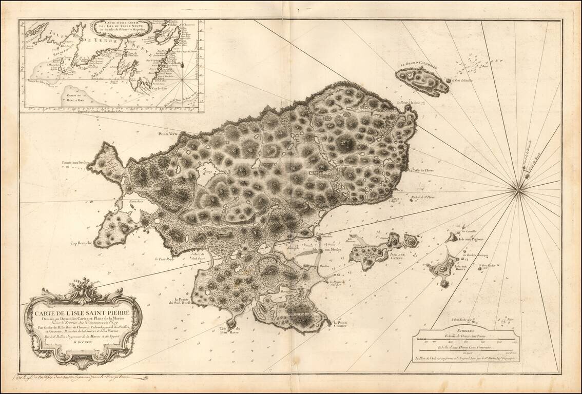 Carte De L'Isle Saint Pierre Dressee au Depost des Cartes et Plans de la Marine . . . Par Ordre de M. Le Duc de Choiseul . . . M DCCLXIII