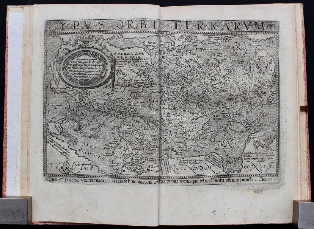 Geographische und historische Beschreibung der uberauss grosser Landtschafft America, welche auch West India und ihrer grösse halben die New Welt genennet wirt. Gar artig und nach der Kunst in XX… Mappen oder Landtaffeln verfasset und jetzt newlich in Kup