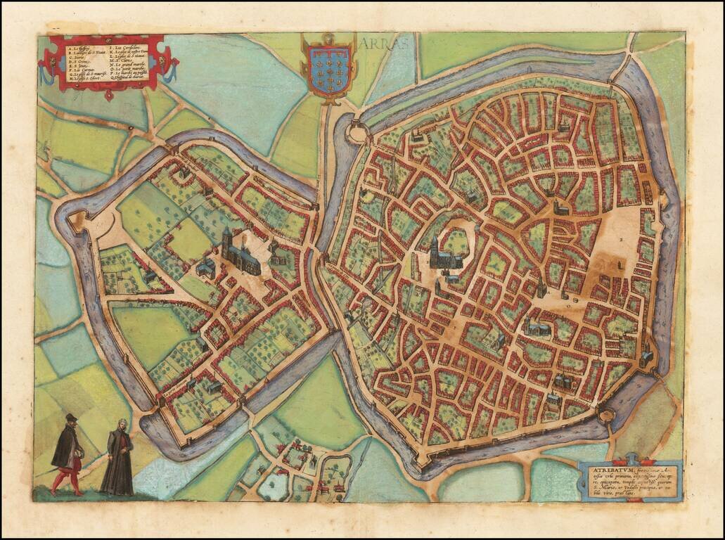 (Arras)   Atrebatum, fertilissimae Artesiae Urbs primaria, elegantissimo situ . . .