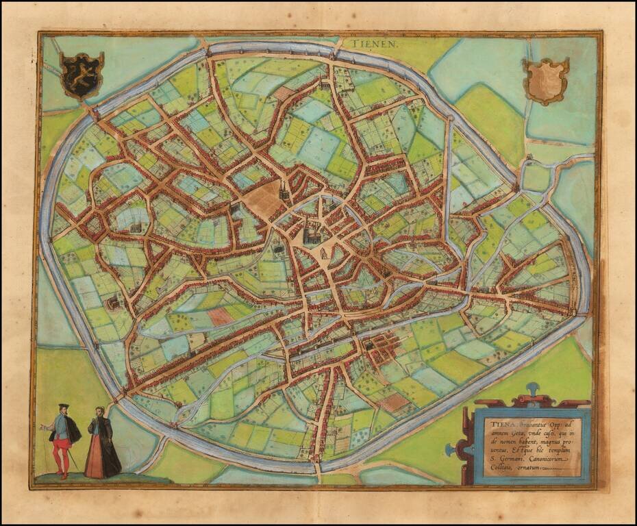 (Tienen)  Tiena, Brabantiae Opp: ad amnem Geta, unde casei, qui inde nomen habent, magnus proventus, Estque hic templum S. Germani, Canonicorum Collegio, ornatum