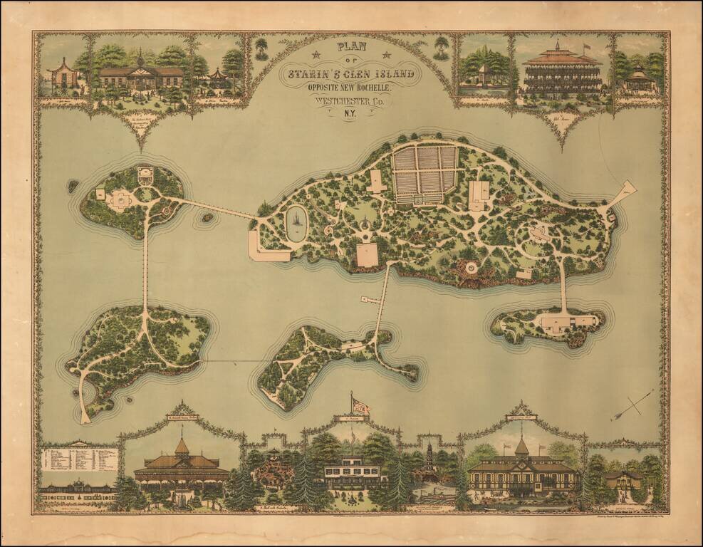 Plan of Starin's Glen Island Opposite New Rochelle. Westchester Co. N.Y.