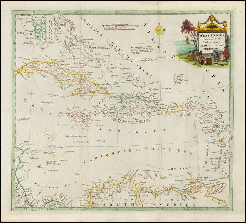 West Indies agreeable to the most approved Maps and Charts  . . .