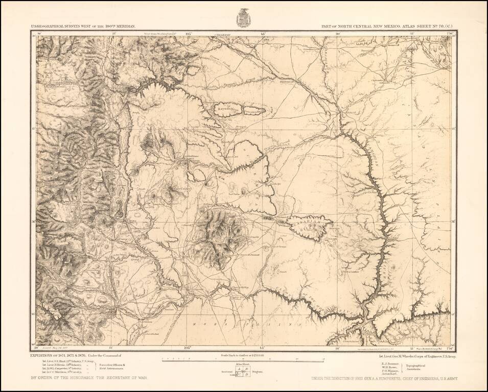 North Central New Mexico. Atlas Sheet No. 70 (C)  (Taos Mountains, Fort Union, etc.)