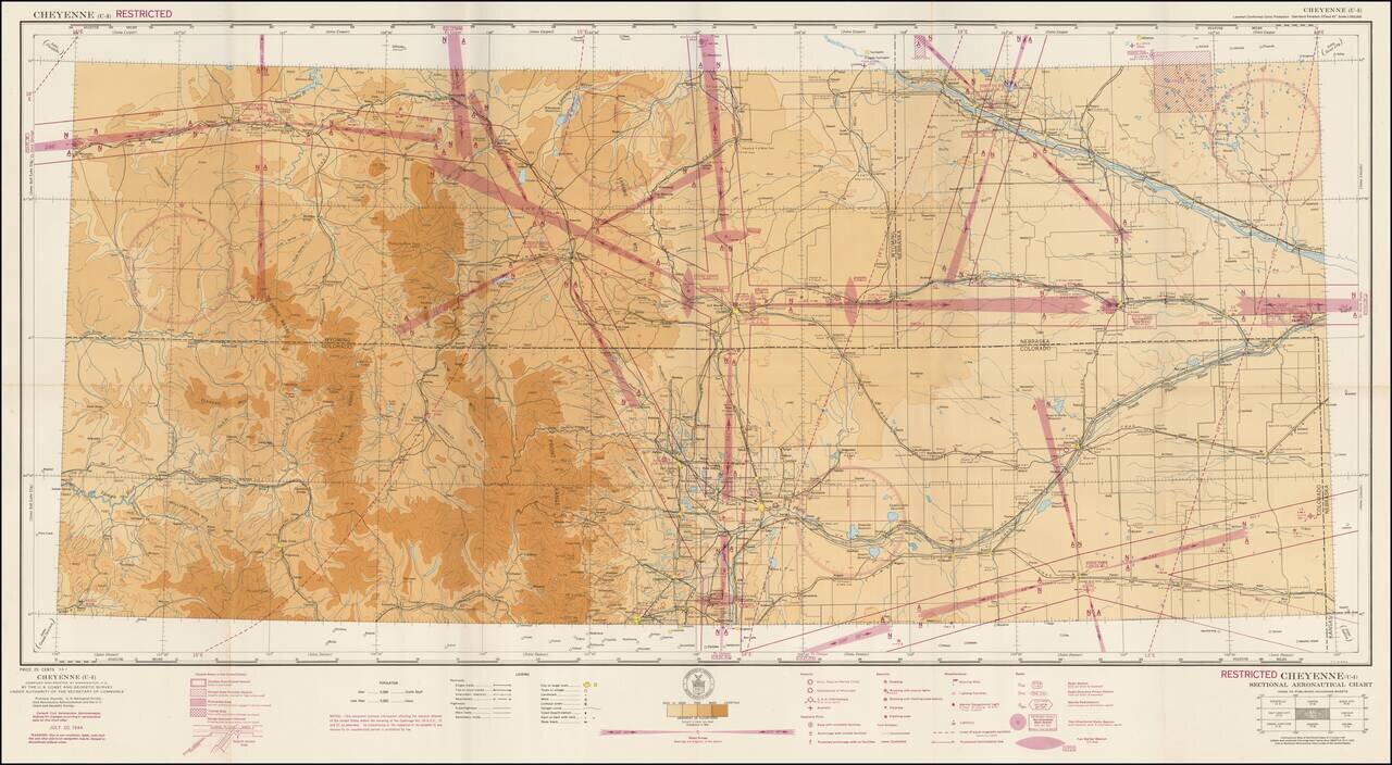 (Restricted) Cheyenne . . . Sectional Aeronautical Chart