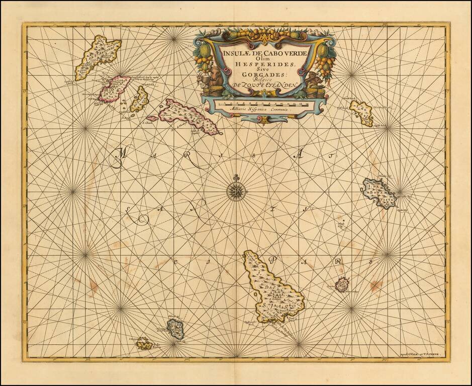 (Cape Verde Islands)  Insulae de Cabo Verde Olim Hesperides, Sive Gorgades Begice de Toute Elanden.