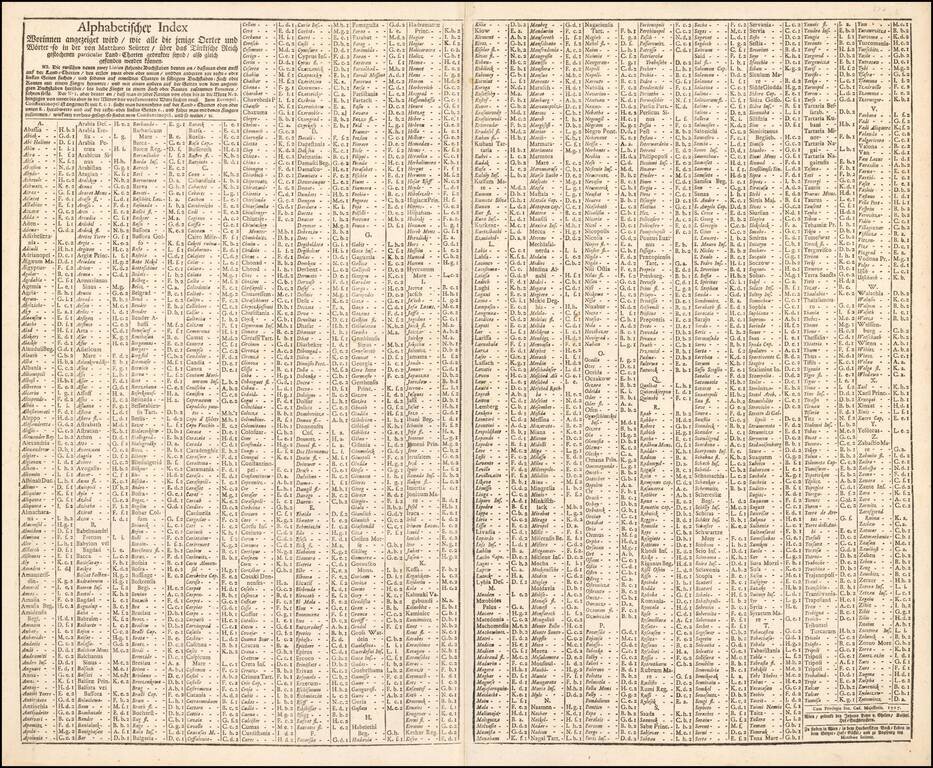 Magni Turcarum Dominatoris Imperium per Europam, Asiam, et Africam se extendens Regiones tam proprias quam tributarias et clientelares ut et omnes Beglerbegatus sive Praefeturas Generals ocuis sistens accuratissima cura delineatum . . .  (with Text Sheet)