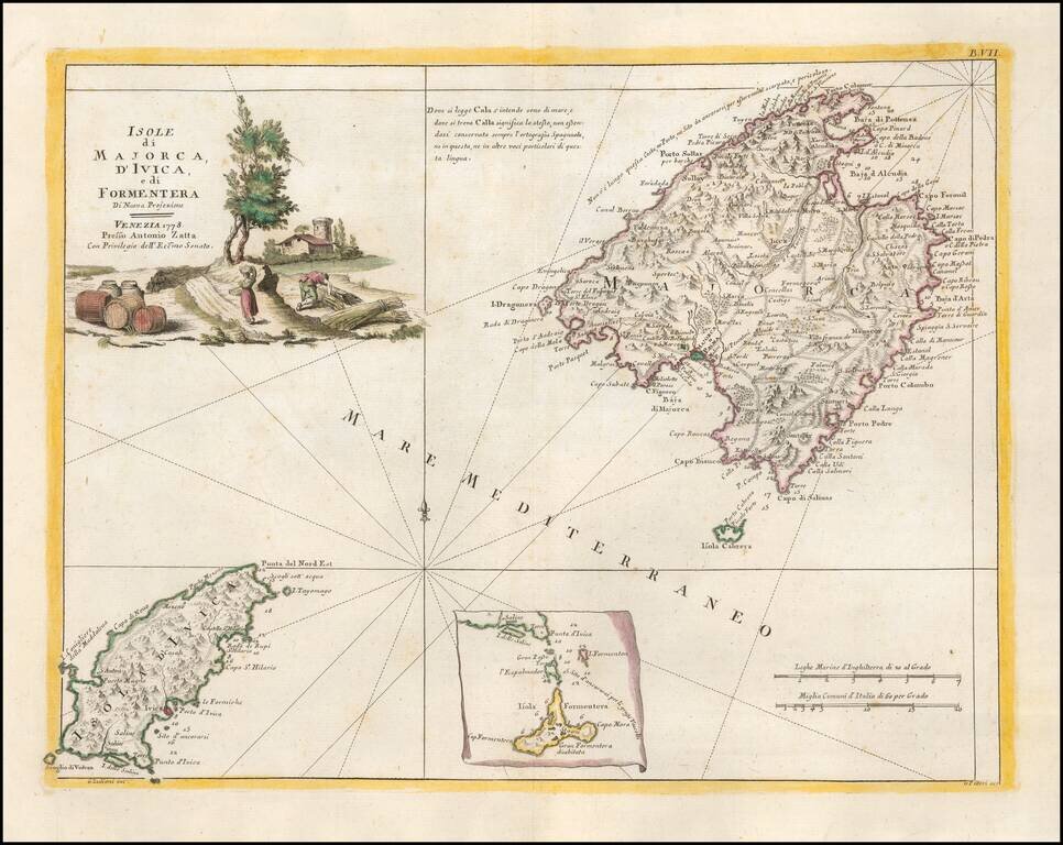 Isole di Majorca, D'Ivica e di Formentera Di Nuova Projezione . . . 1778