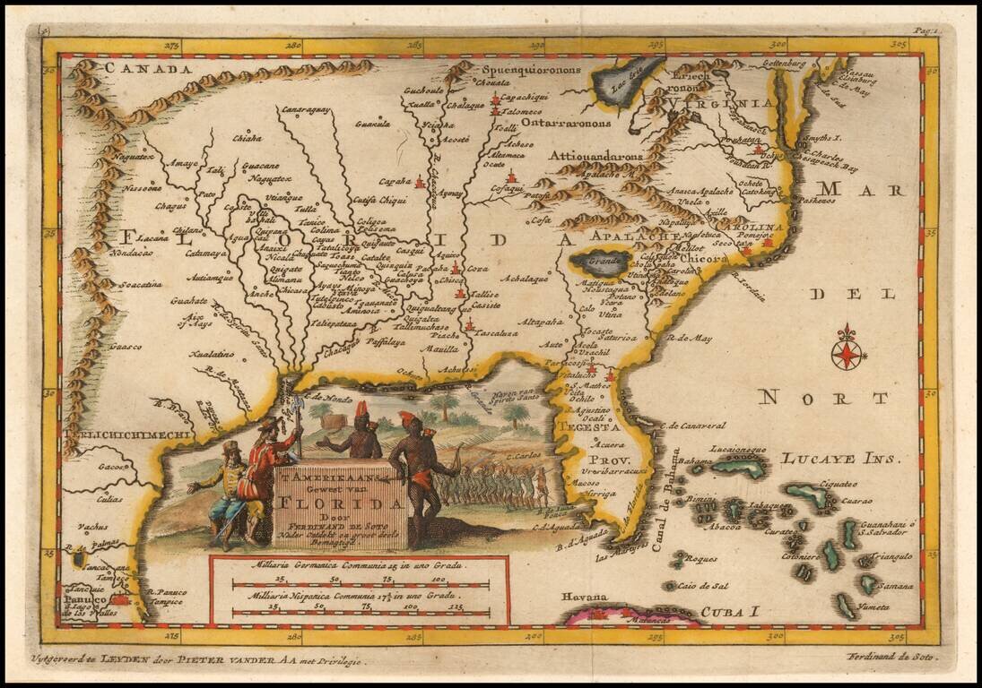 'T Amerikaans Gewest van Florida Door Ferdinand De Soto . . .