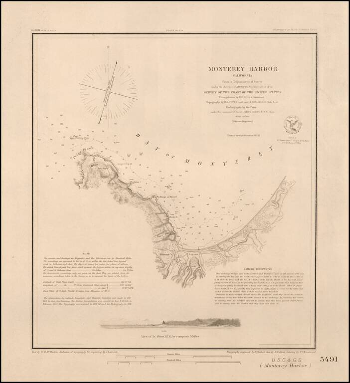 Monterey Harbor California . . . 1852  (Thick Paper Copy)