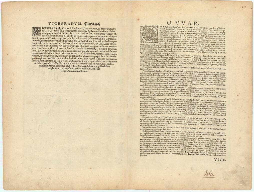 (Nové Zámky, Slovakia) and Visegrád, Hungary)) Owar germanice Nieu Huisel (and) Vizzegrard germanice Plindeburg