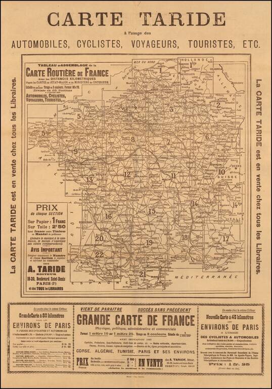 Carte Du Theatre de la Guerre Russo-Japonaise (French Automobile and Cycling Map of the verso)