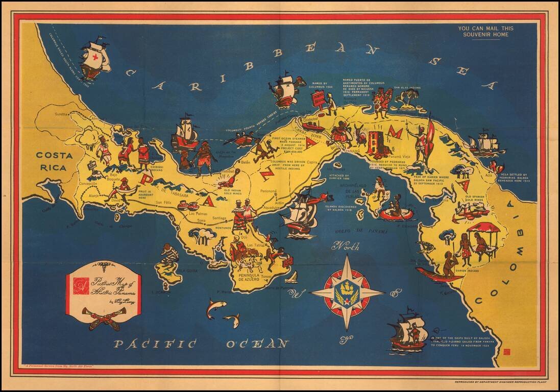 Pictorial Map of Historic Panama
