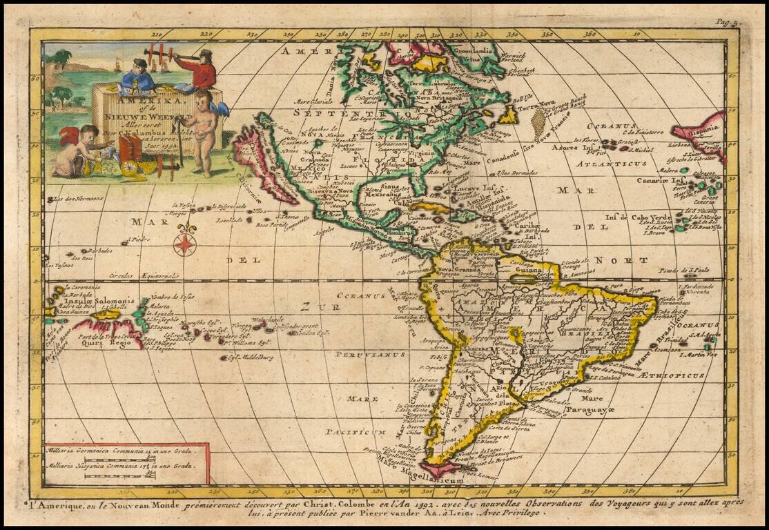 Amerika of de Nieuwe Weerld Aller Eerst  Door C Kolumbus . . . 1492