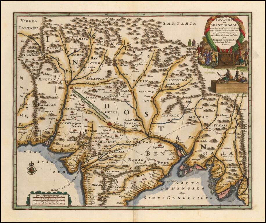 Royaume du Grand Mogol avec tous les Pays qui  en dependent, suivant les Relations des plus fideles Voyagueurs nouvellement donne au Public . . .