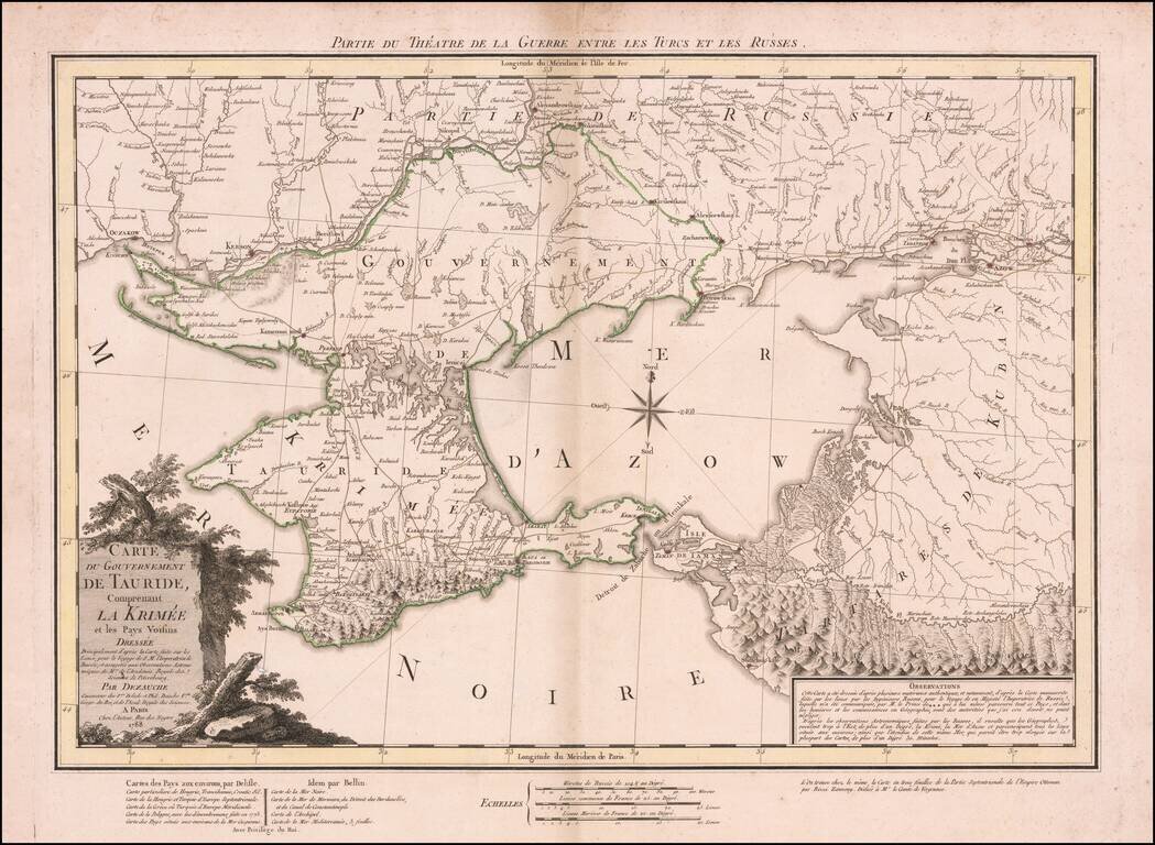 Carte du Gouvernement de Tauride, Comprenant la Krimee et les Pays Voisins . . . 1788