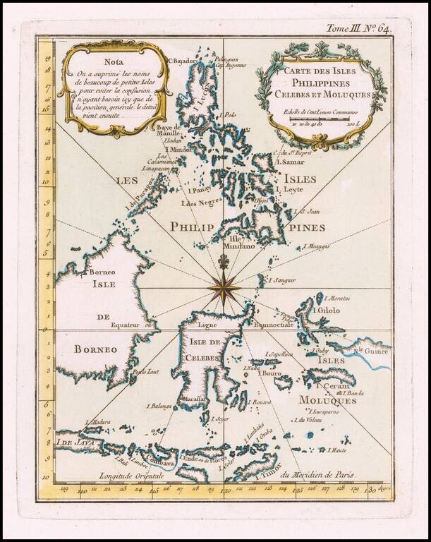 Carte Des Isles Philippines Celebes et Moluques