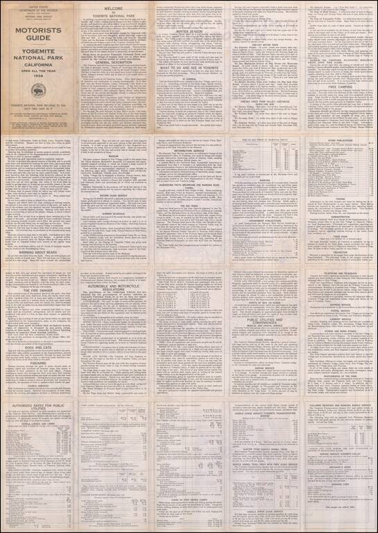 Yosemite National Park Motorists Guide