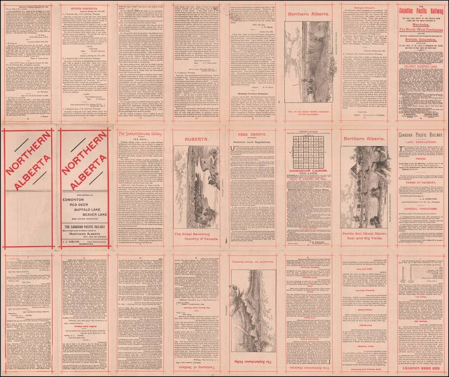 Map of Western Canada including Part of Manitoba and Alberta, Assiniboia and Saskatchewan Shewing System of Land Survey and the Lines of the Canadian Pacific Railway Company (with) Map of the Canadian Pacific Railway and Its Connections