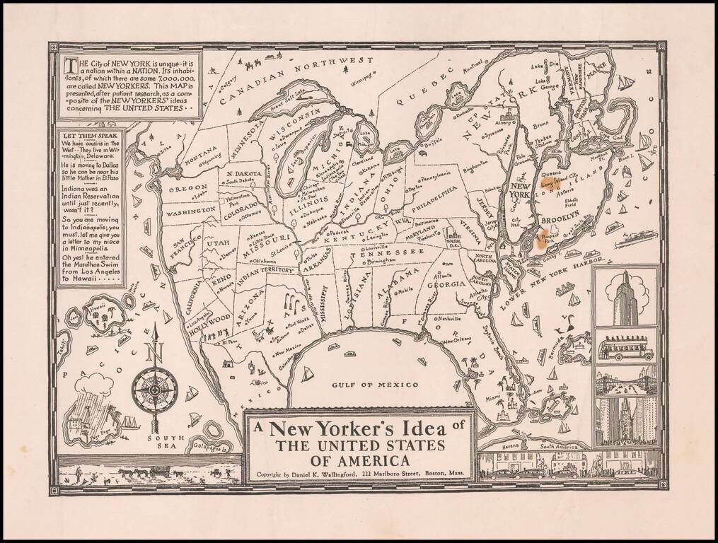 A New Yorker's Idea of the United States of America