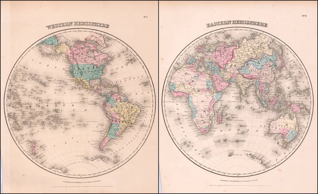 Eastern Hemisphere [with] Western Hemisphere