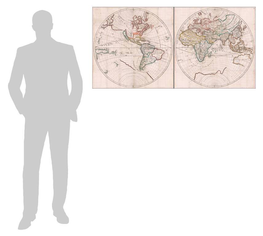 [Wall Map of the World -- Totius Terrarum Orbis Geographica Descriptio . . . 1682]