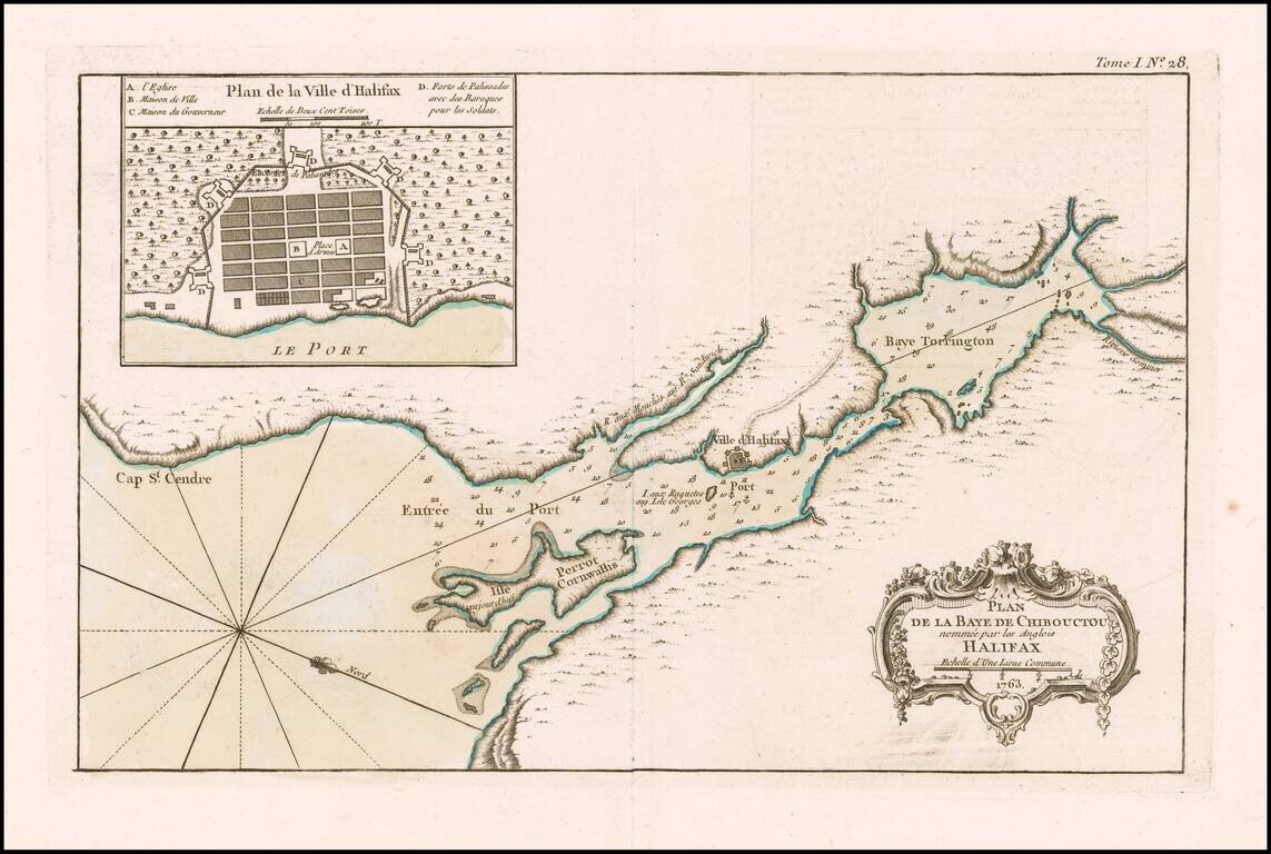 Plan de la Baye de Chibouctou nommee par les Anglois Halifax . . . 1763 (inset Plan of Halifax)