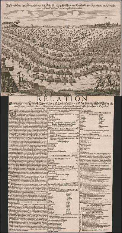 [Battle of Seneffe] Beschreibung der Schlact so den i. ii. Augusti 1674 zwischen den Kayerlichen Spaniern und Hollanddern bey Seness mid den Frantzosen gehalten worden