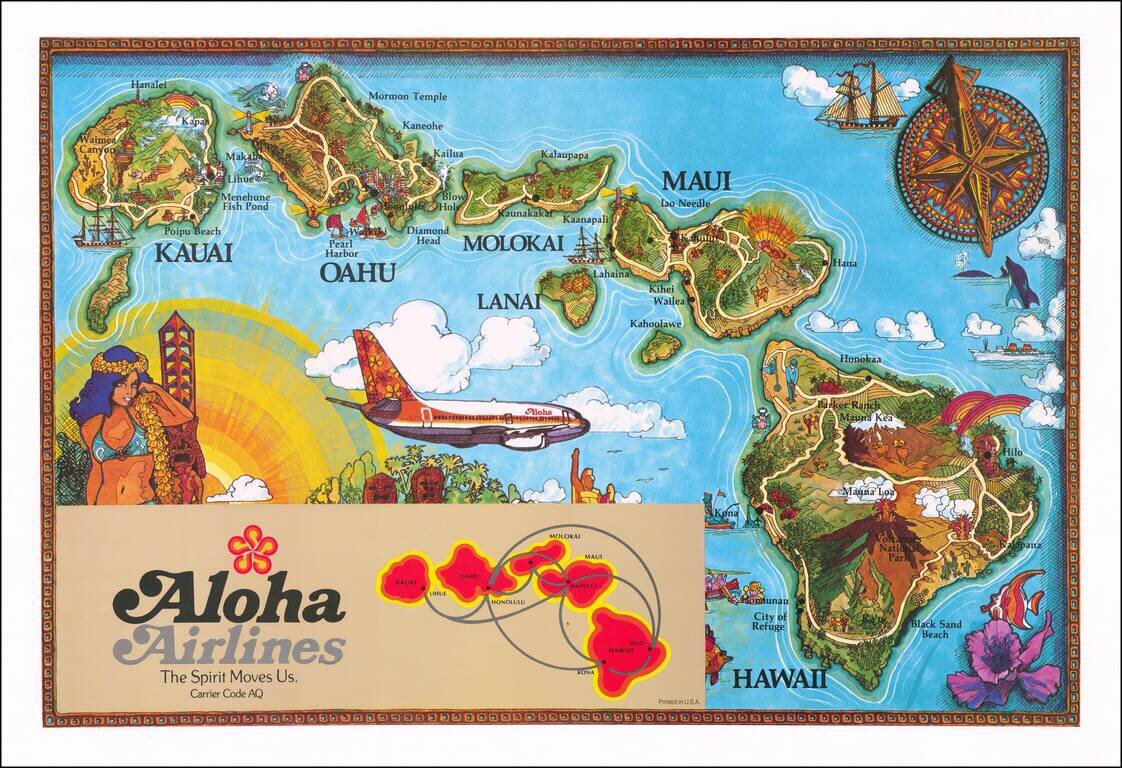 [Hawaiian Islands]  Aloha Airlines  The Spirit Moves Us . . .