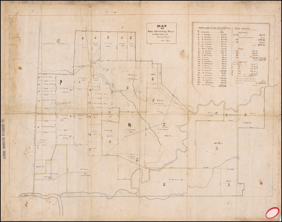 Map of the Hermitage Tract in the Town of Groveland