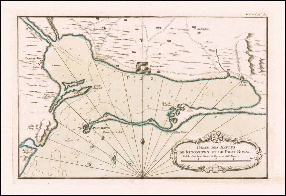 Carte des Havres de Kingstown et de Port Royal