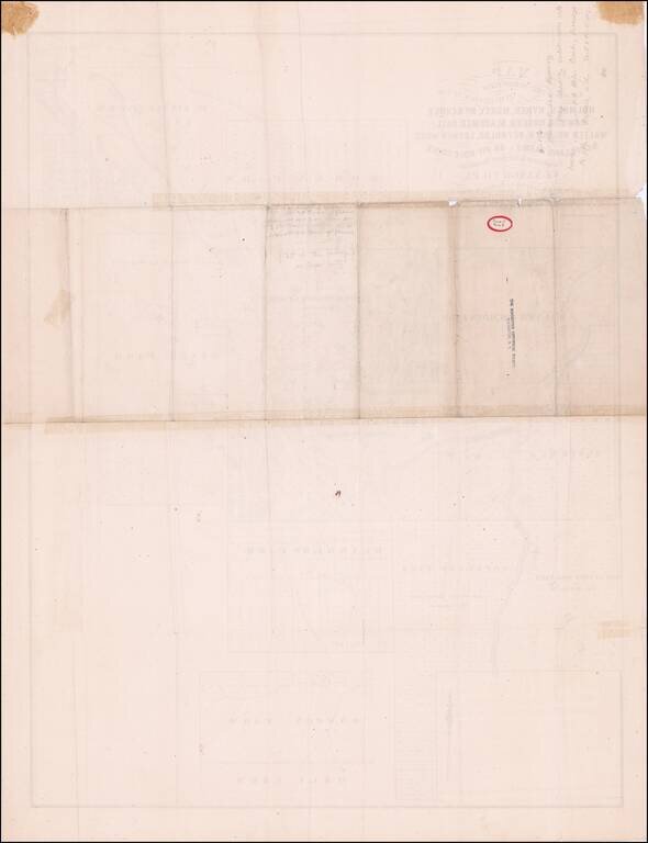 Map Showing The Subdivision Into Leases of the Holmden, Hyner, Morey, McKenney, Dawson, Rooker, Blackmer, Ball, Walter Holmden, Reynolds, Luther Wood, & Copeland Farms.  On Pit Hole Creek  Cornplanter & Alleghany Townships  Venango Co. PA.  Surveyed & Com