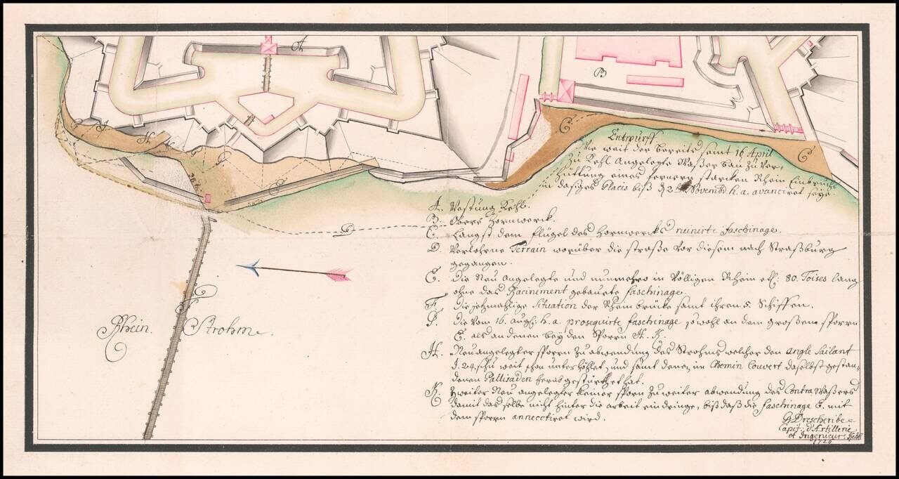 [Kehl, Riverfront Fortifications in 1726]