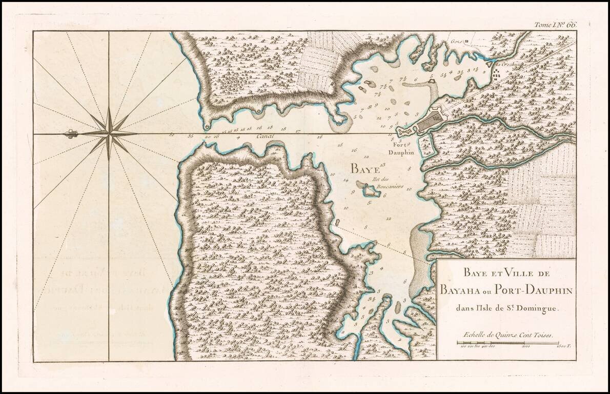 [Fort-Liberte Bay]  Baye et Ville de Bayaha ou Port-Dauphin dans L'Isle S. Domingue