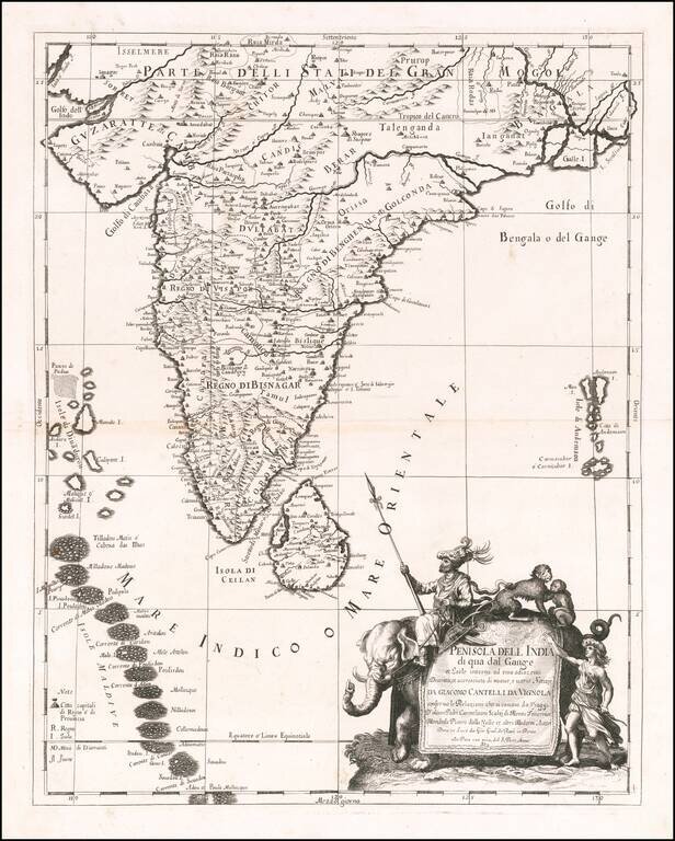 Penisola Dell India di qua dal Gange et Isole intorno ad essa adiacenti . . . 1683