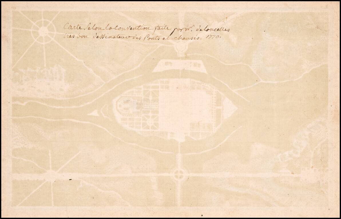 Carte Selon la Convention faite Par Mr De Lancelles tres bon dessinateur des pont et chauses. 1770