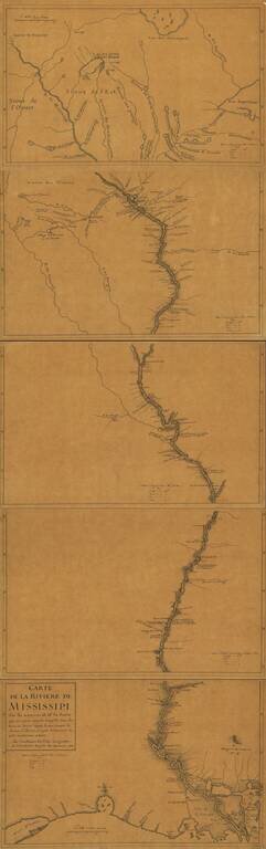 La Riviere De Missisipi, et ses Environs dan L'Amerique Septentrionale.  Mis au jour par N. de Fer Geographe de sa Majeste Catolique 1715
