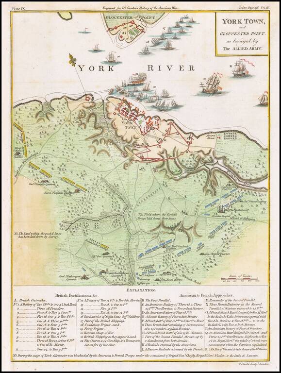 York Town, and Gloucester Point.  As besieged by The Allied Army