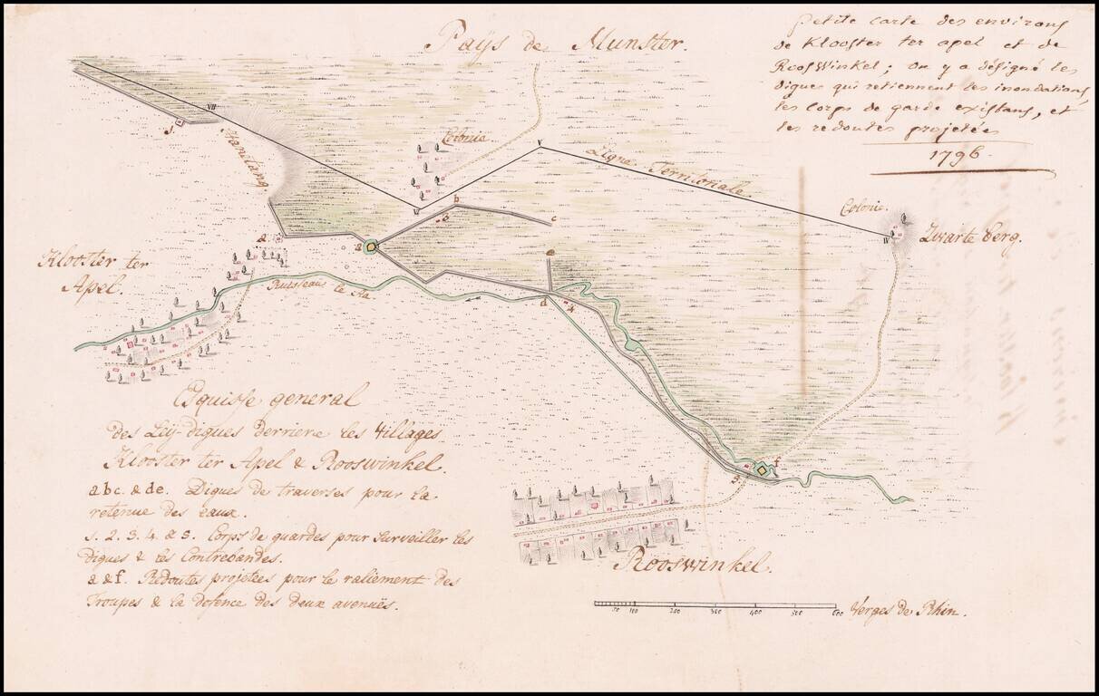 [Monastery Ter Apel] Petite carte des environs de Klooster ter apel et de Rooswinkel . . . 1796