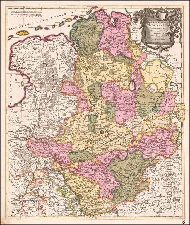 Tabula Nova Atque Exacta Westphaliae Finitimas quoque Ditiones Prafecturas et Starapias Eleganter  . . .