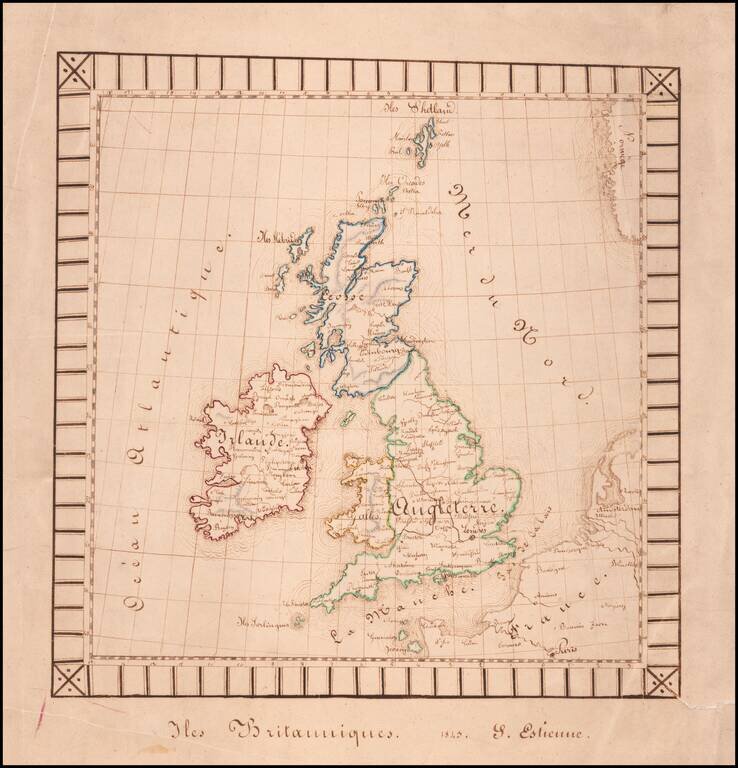 Iles Britanniques.  1843. S. Estienne.