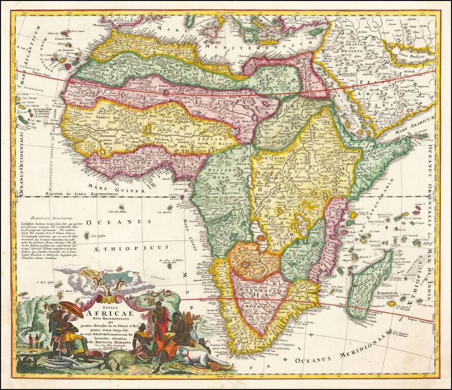 Totius Africae Nova Representatio qua praeter diverson in ea Status et Re guines . . .